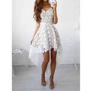 NWT Choies V-Neck High Low Lace Dress